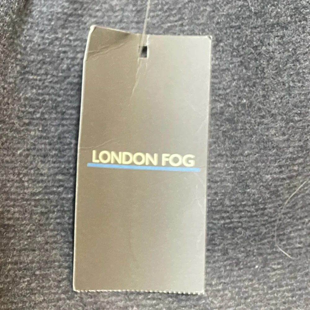 London Fog Men's Classic Dark Charcoal Wool Blend Over Coat 46L NWT